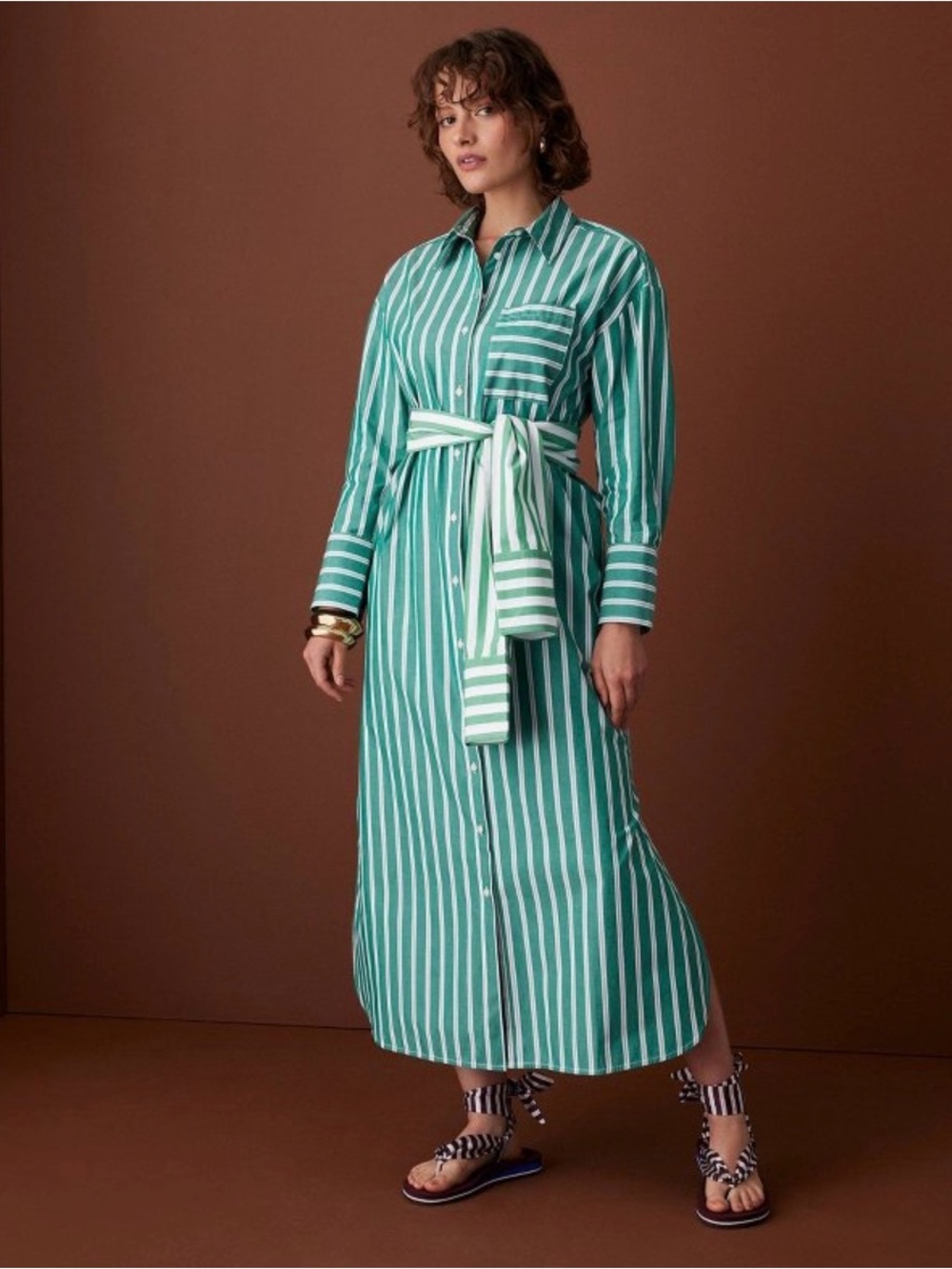 Striped Poplin maxi Shirt Dress from Rosie Assoulin x Target